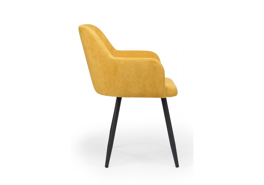 фото стул на металлокаркасе поворотный woodville инфини 360 горчичный /черный 631758 | 220svet.ru