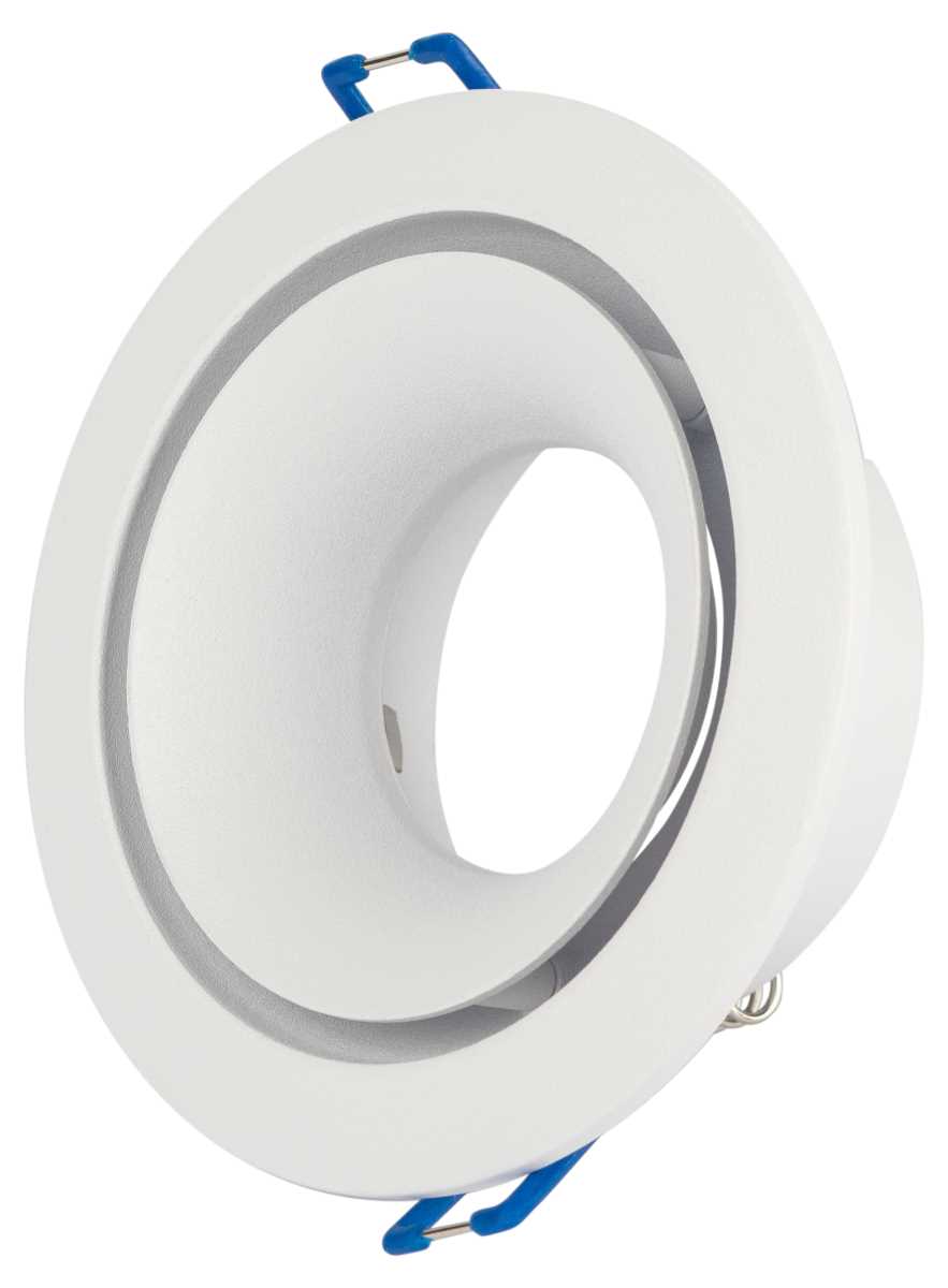 фото светильник встраиваемый алюминиевый эра kl100 wh под лампу mr16 gu5.3 белый б0055584 | 220svet.ru