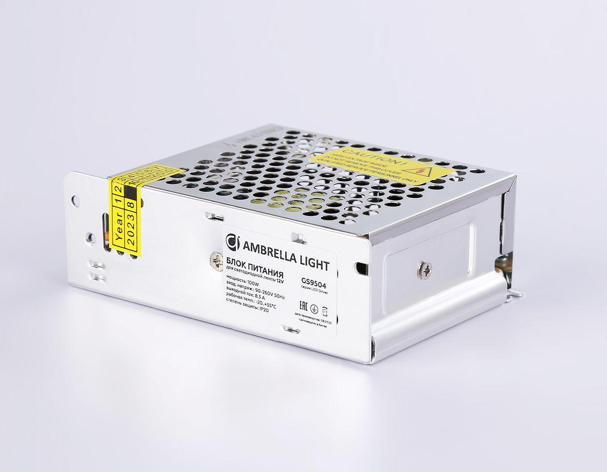 фото блок питания для светодиодной ленты ambrella light illumination led driver 12v 100w ip20 8,3a gs9504 | 220svet.ru