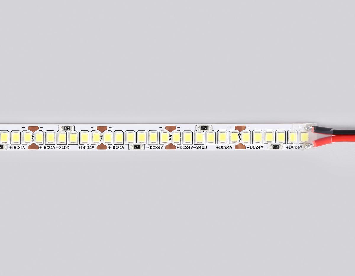фото светодиодная лента холодный белый ambrella light 22w/m 240led/m 2835smd 6500к 5m gs3503 | 220svet.ru