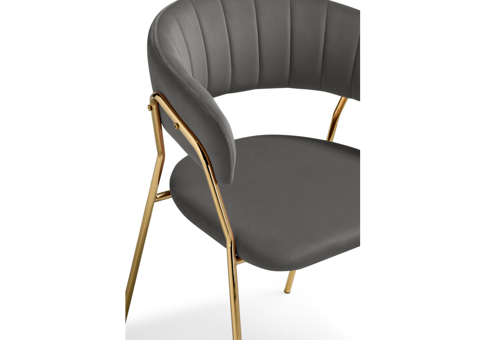 фото стул woodville kamelia 1 dark gray / gold 15470 | 220svet.ru