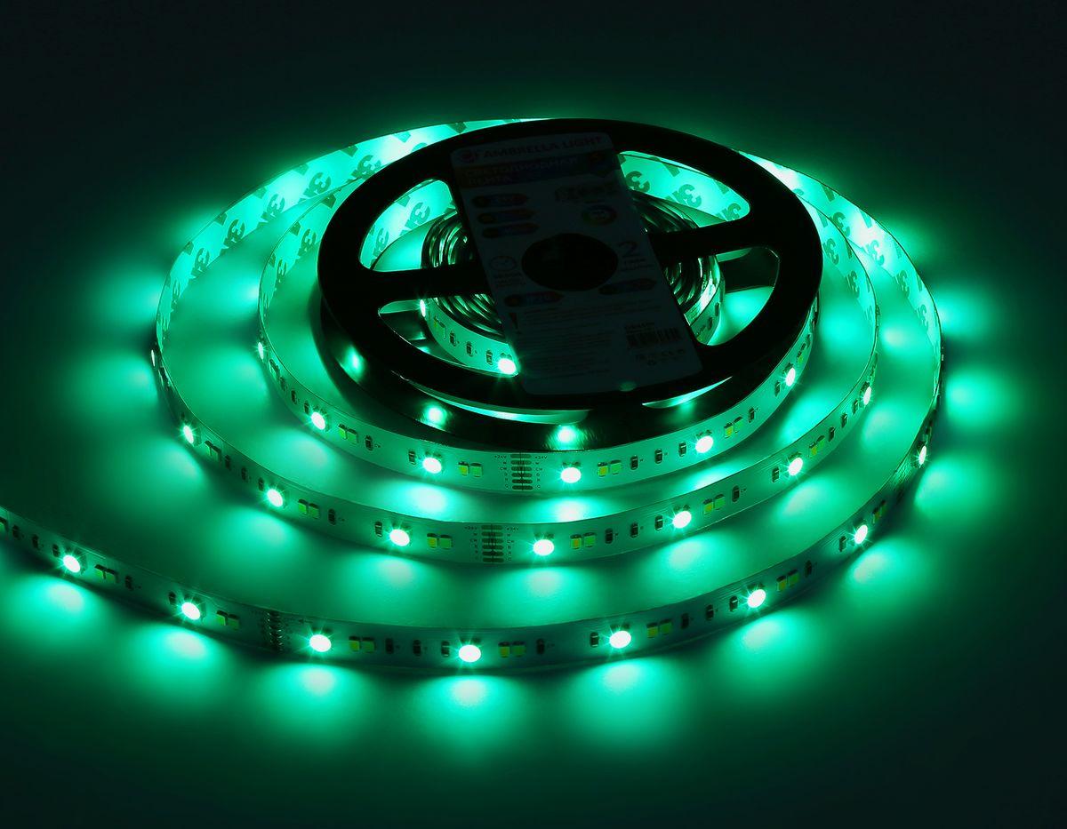 фото светодиодная лента rgb с регулировкой температуры света ambrella light 13w/m 90led/m 5050+2835smd 5m gs4501 | 220svet.ru