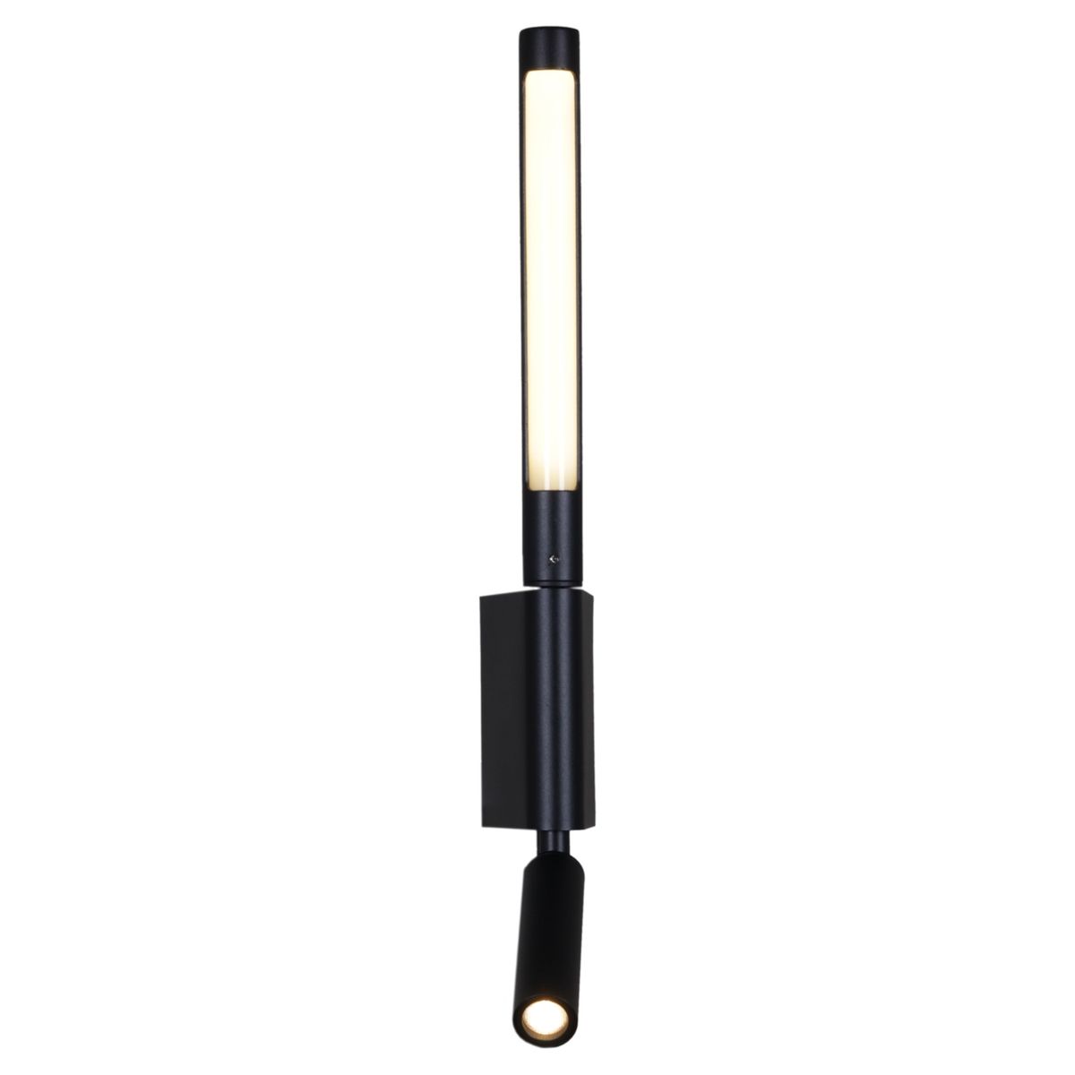 фото настенный светодиодный светильник reluce 86209-9.2-001kt led3w+6w bk | 220svet.ru