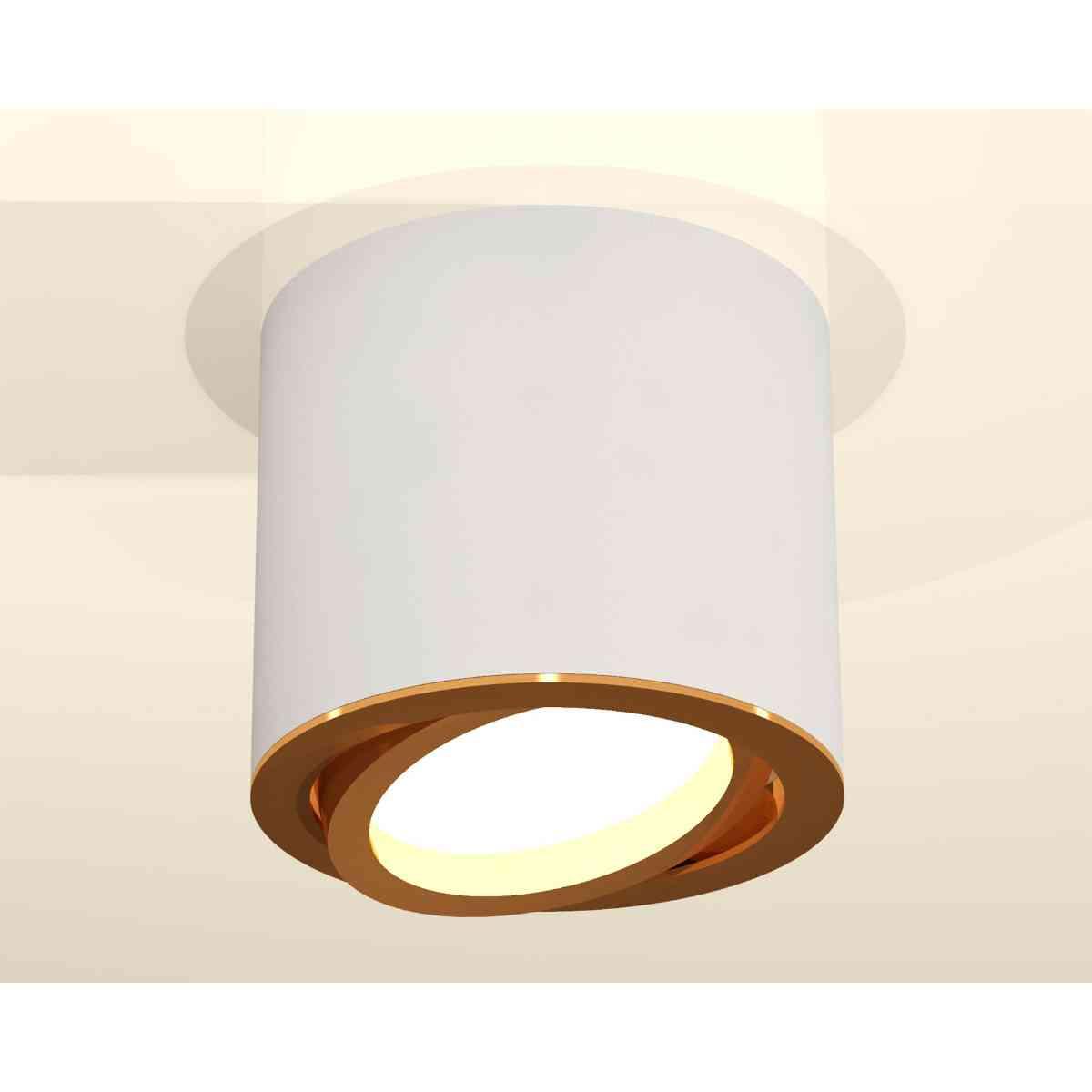 фото комплект накладного светильника ambrella light techno spot xs7401004 swh/pyg белый песок/золото желтое полированное (c7401, n7004) | 220svet.ru