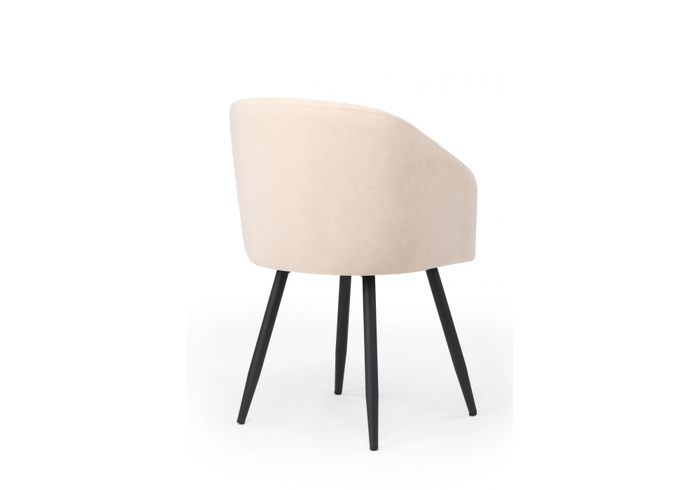 фото стул на металлокаркасе woodville монер бежевый (glory 03) / черный 632627 | 220svet.ru