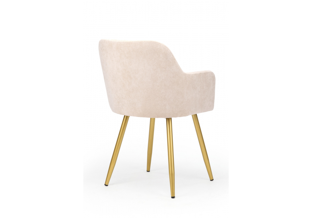 фото стул на металлокаркасе woodville инфини латте (ocean 003) / золотой 631765 | 220svet.ru