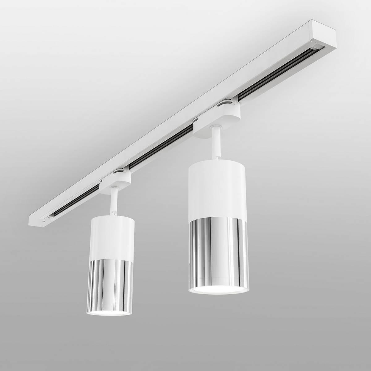 фото трековый светодиодный светильник elektrostandard белый матовый/хром 6w ltb27 a047018 | 220svet.ru