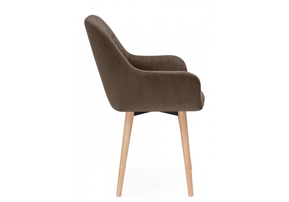 фото стул деревянный поворотный woodville флюид 360 коричневый (glory 08) / светлое дерево 642989 | 220svet.ru