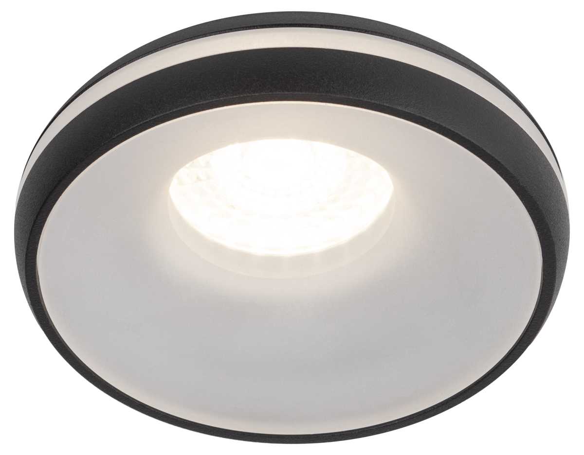фото светильник встраиваемый декоративный эра dk100 bk под лампу mr16 gu5.3 черный б0055589 | 220svet.ru
