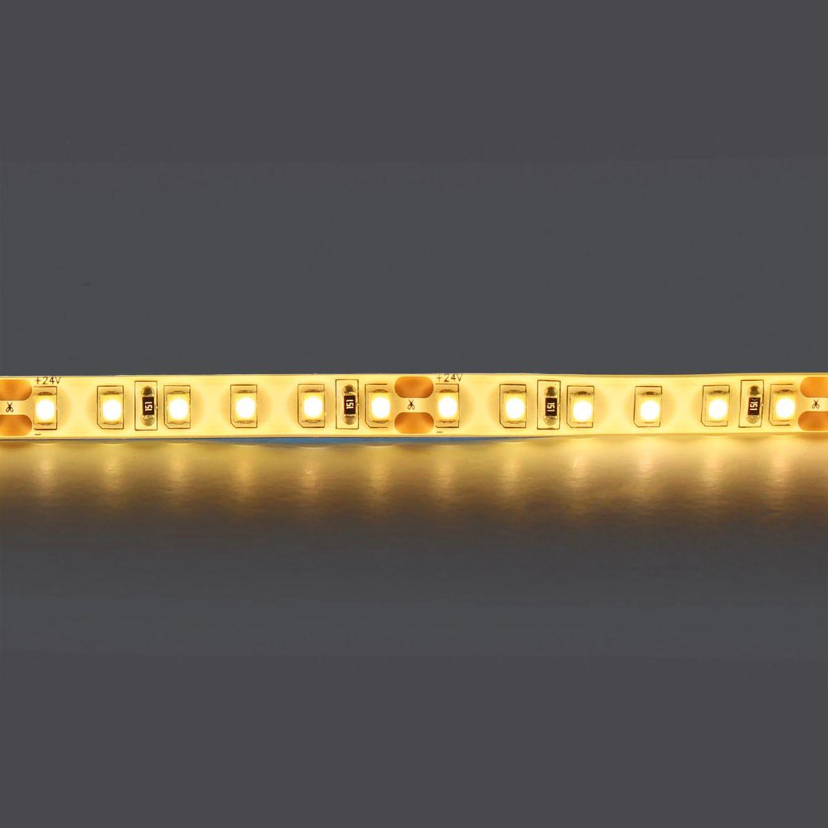 фото светодиодная влагозащищенная лента теплый белый lightstar 12w/m 120led/m 5m 420853 | 220svet.ru