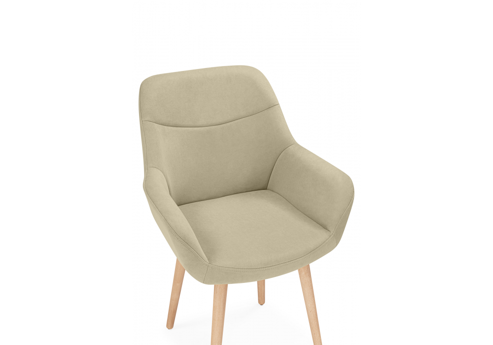 фото стул деревянный поворотный woodville флюид 360 бежевый (zd 210) / светлое дерево 642973 | 220svet.ru