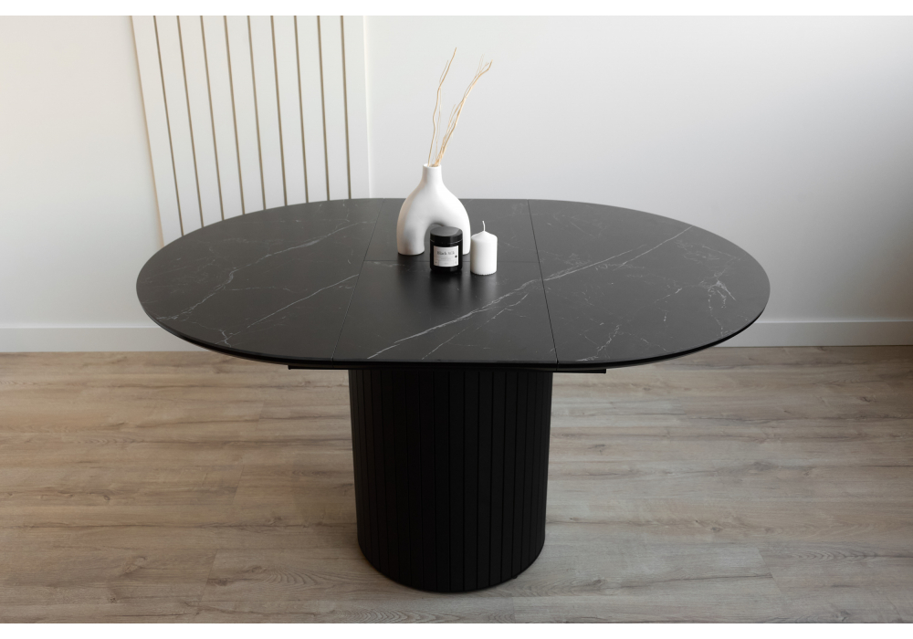 фото керамический стол раскладной woodville лорен 100(140) shakespeare black / черный 664916 | 220svet.ru