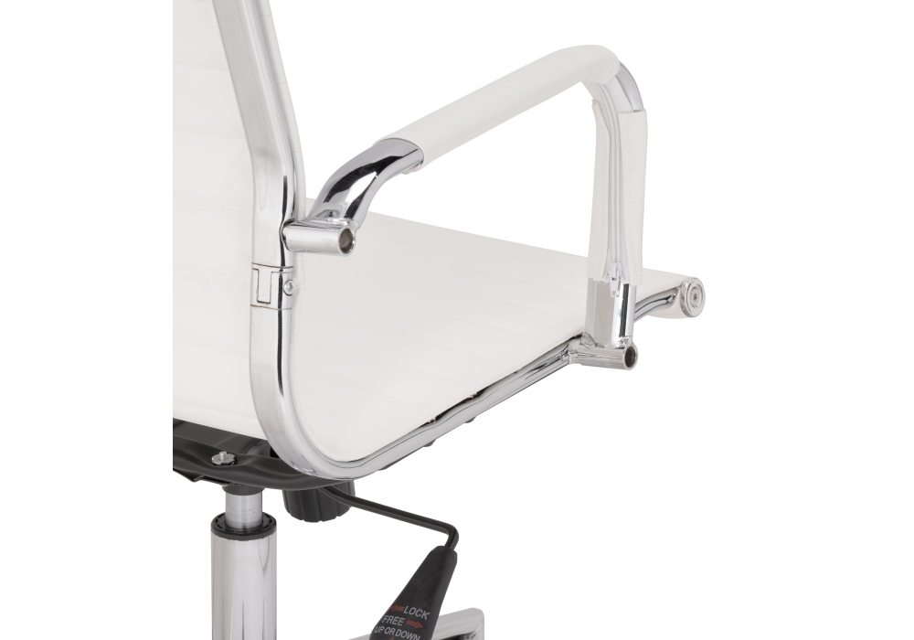 фото компьютерное кресло woodville reus pu white / chrome 15735 | 220svet.ru