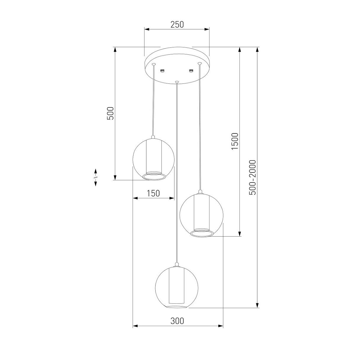 фото подвесная светодиодная люстра eurosvet 50258/3 led дымчатый/ бежевый/ шоколад | 220svet.ru