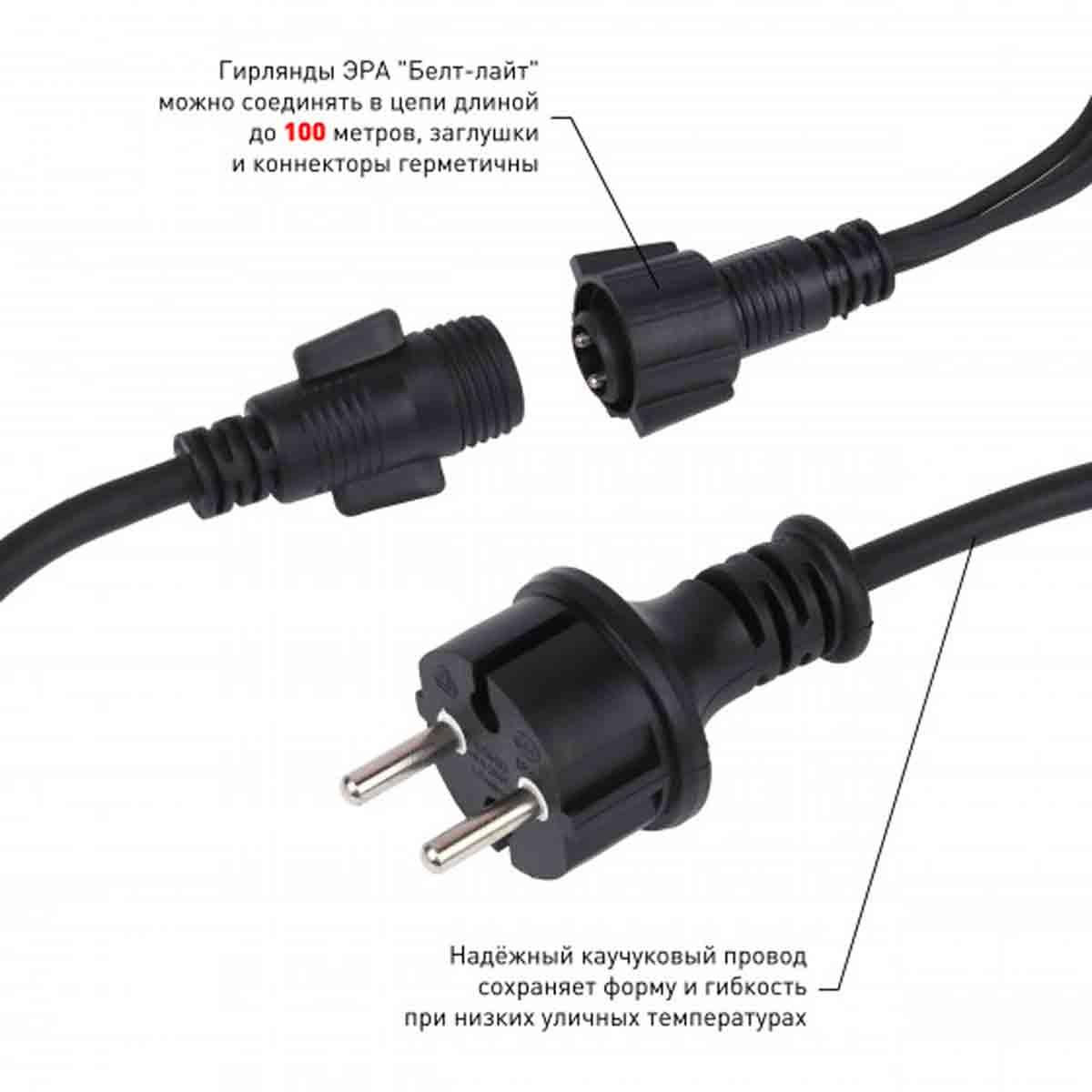 фото уличная светодиодная гирлянда эра 220v мультиколор erabl-mk10 б0047955 | 220svet.ru