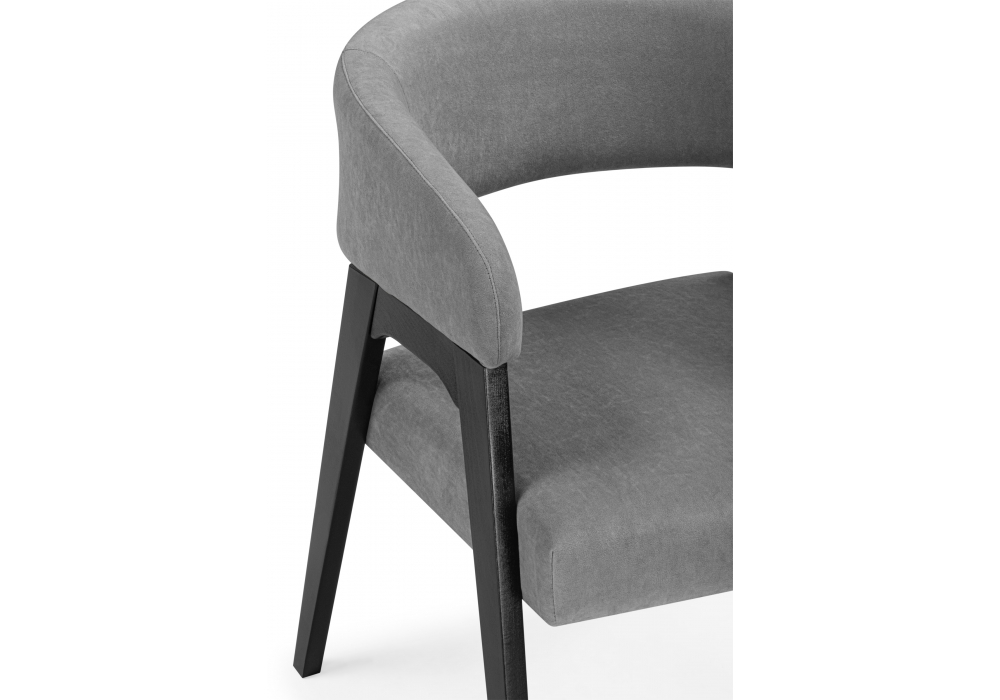 фото стул деревянный woodville невада ткань 234 / черное дерево 620592 | 220svet.ru