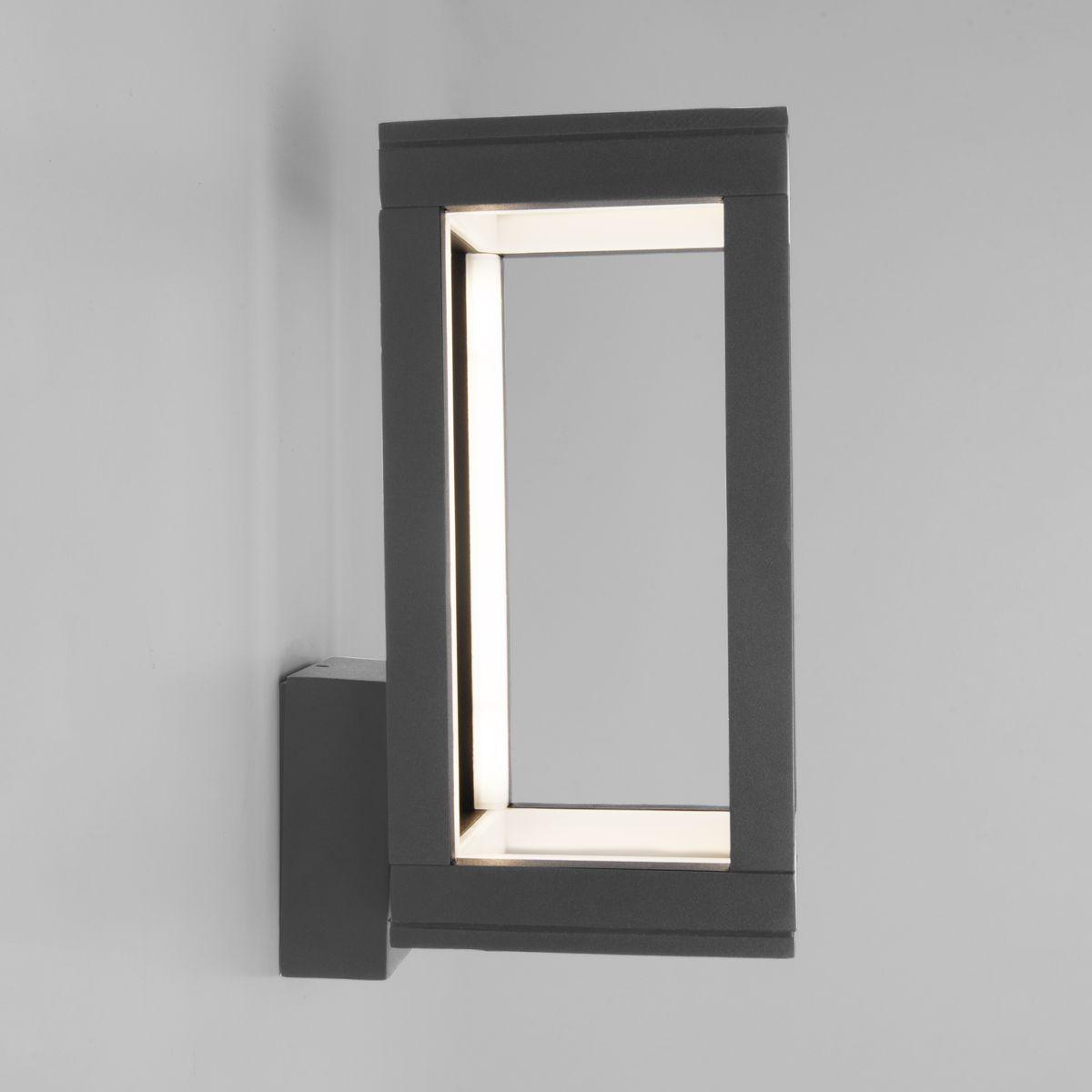 фото уличный настенный светодиодный светильник elektrostandard frame 1527 techno led серый a051856 | 220svet.ru