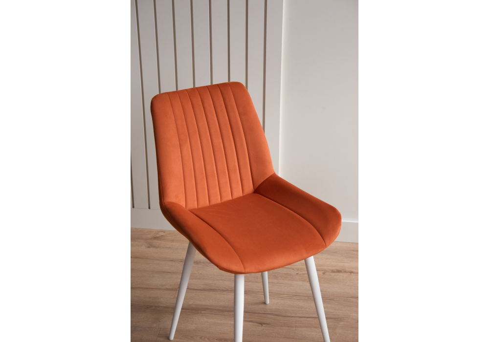 фото стул на металлокаркасе поворотный woodville седа 360 терракотовый (zd 432) / белый np 632432 | 220svet.ru