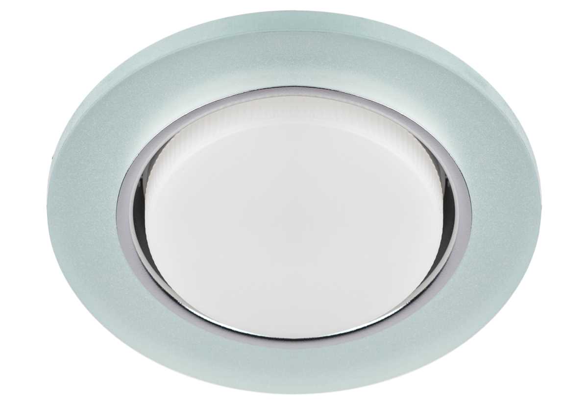 фото светильник встраиваемый cо светодиодной подсветкой эра dk ld51 fr под лампу gx53 белый матовый б0057465 | 220svet.ru