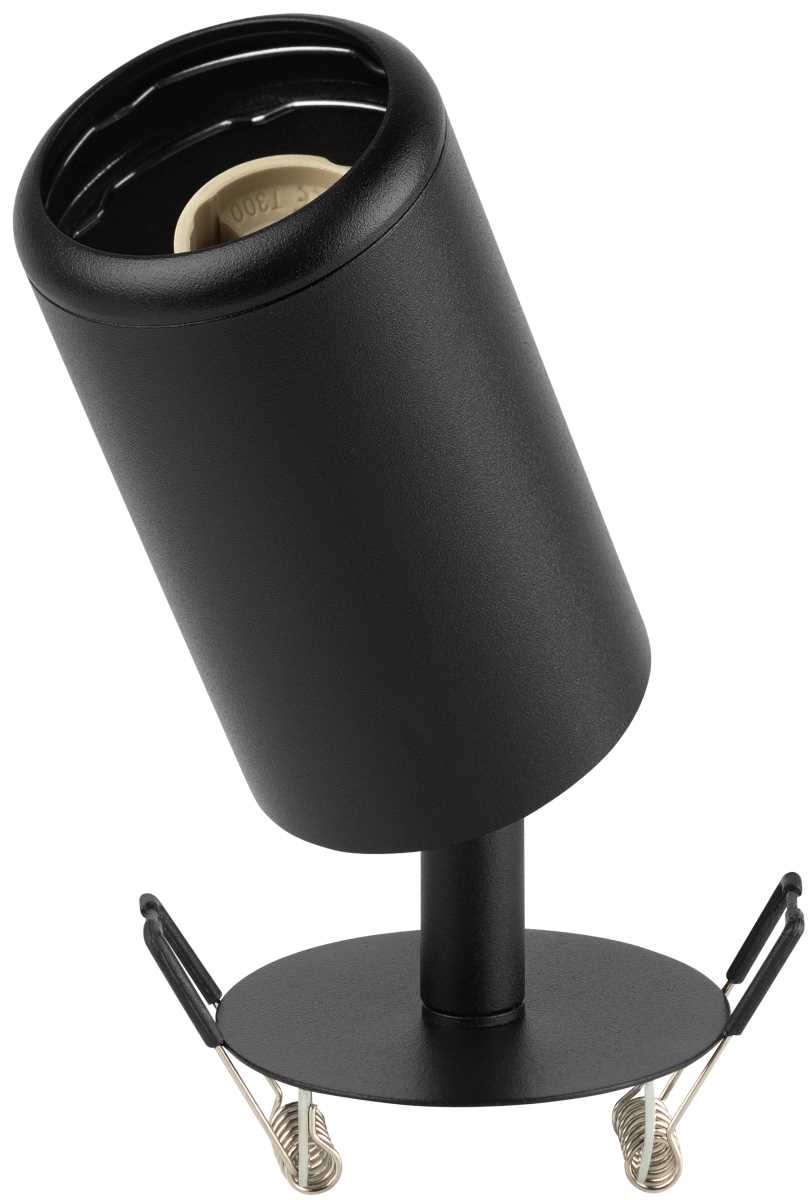 фото светильник встраиваемый алюминиевый эра kl106 bk под лампу mr16 gu10 черный матовый б0061623 | 220svet.ru