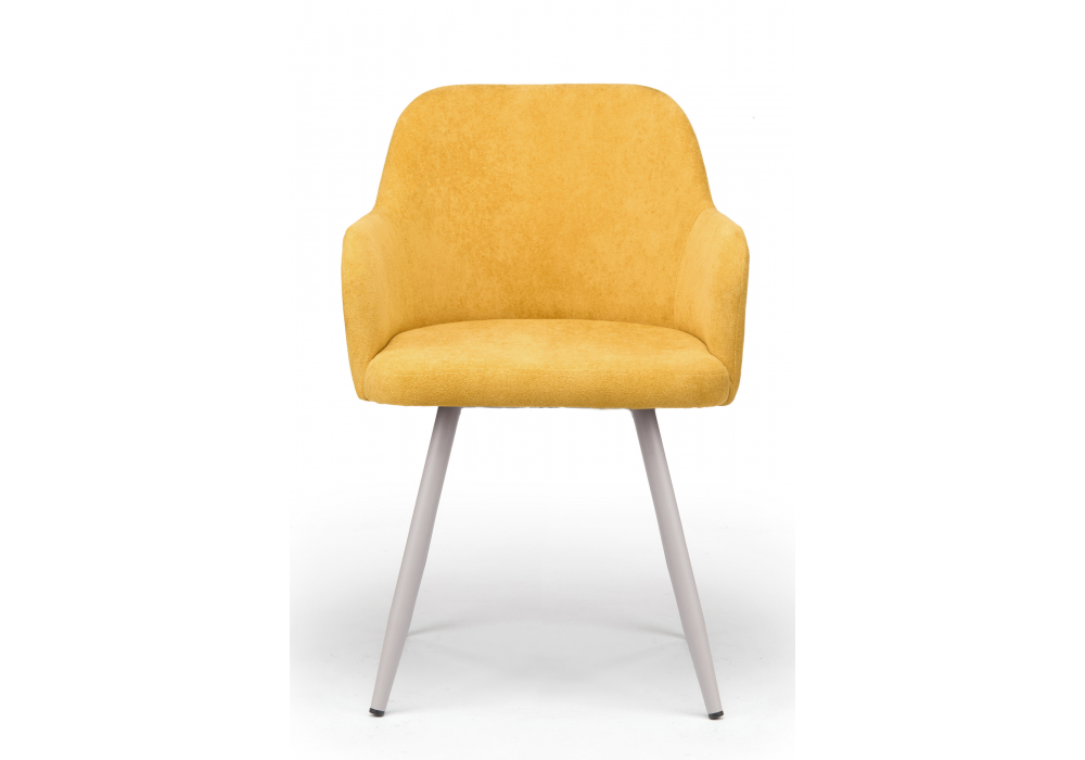 фото стул на металлокаркасе woodville инфини горчичный (ocean 016) / серый 631755 | 220svet.ru