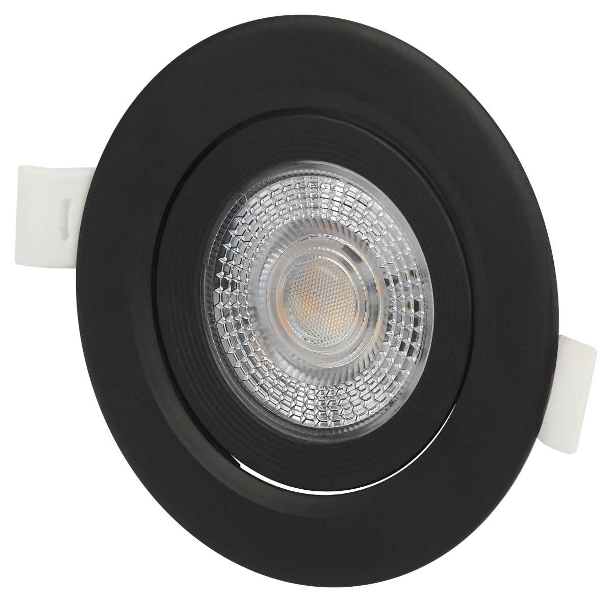 фото светильник светодиодный встраиваемый эра kl led 25a-5 3k bk 5вт 3000к круглый поворотный черный б0068164 | 220svet.ru