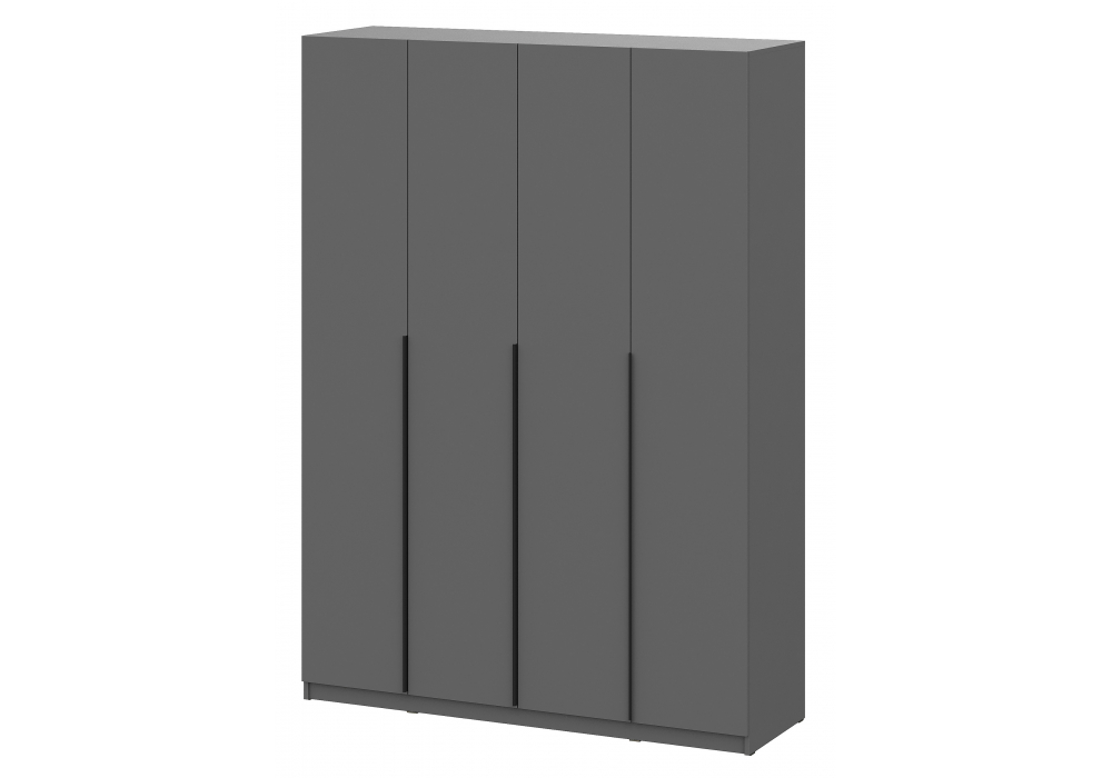 фото шкаф комплектация 3 woodville даиго с антресолью графит серый текстурный 676152 | 220svet.ru