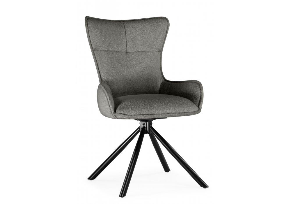 фото стул на металлокаркасе поворотный woodville chicago light gray / black 15830 | 220svet.ru