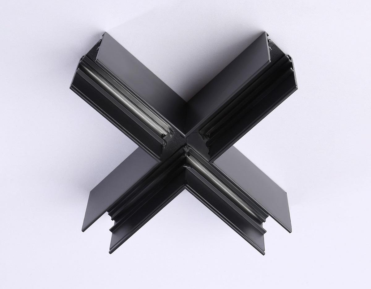 фото коннектор x-образный для накладного шинопровода ambrella light track system magnetic gl3376 | 220svet.ru