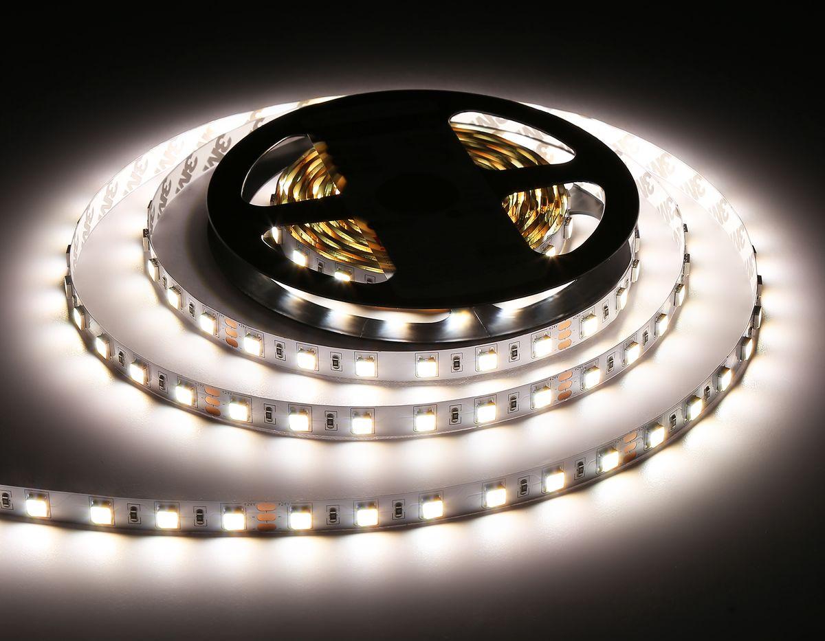 фото светодиодная лента теплый - холодный белый ambrella light 14w/m 60led/m 5050smd 3000-6500к 5m gs4101 | 220svet.ru