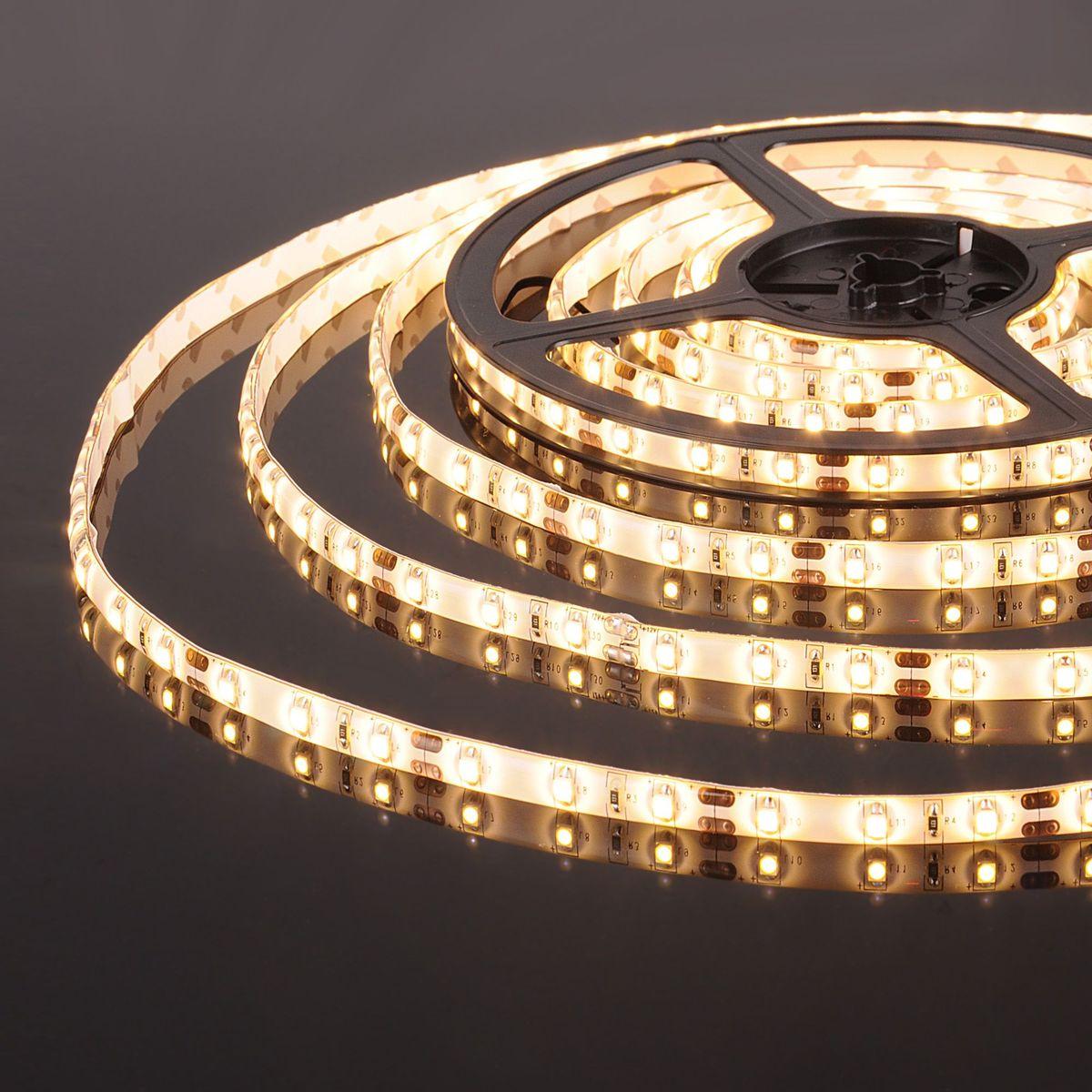 фото светодиодная влагозащищенная лента elektrostandard 4,8w/m 60led/m 2835smd теплый белый 5m a041000 | 220svet.ru