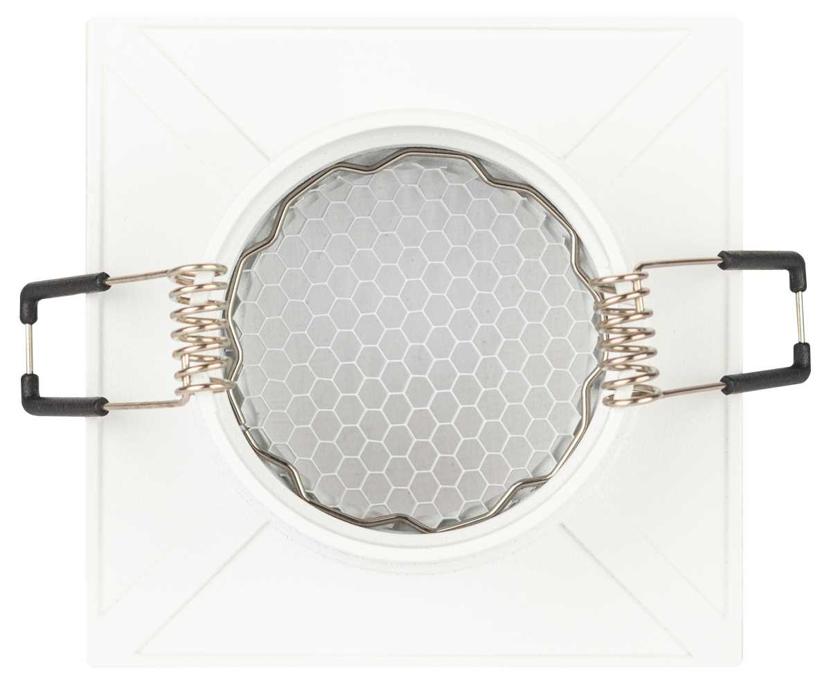 фото светильник встраиваемый алюминиевый эра kl110 wh/sl под лампу mr16 gu5.3 белый/серебро матовый б0061532 | 220svet.ru