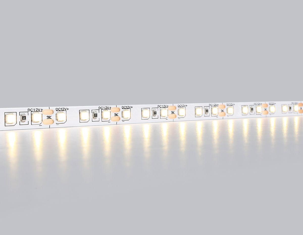 фото светодиодная лента ambrella light 9,6w/m 120led/m 2835smd теплый белый 5m gs1101 | 220svet.ru
