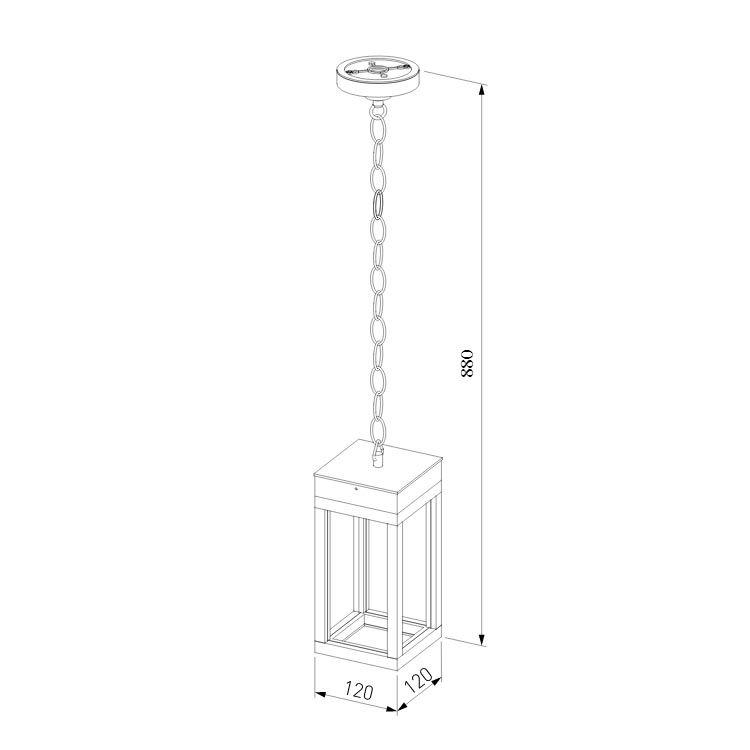 фото уличный подвесной светодиодный светильник elektrostandard frame 1528 techno led черный a051857 | 220svet.ru