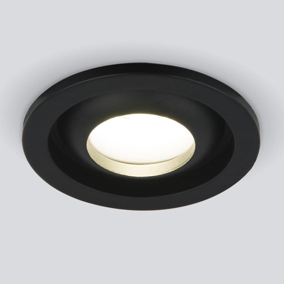 фото встраиваемый светодиодный светильник elektrostandard 25022/led 5w 4200k bk черный a056767 | 220svet.ru