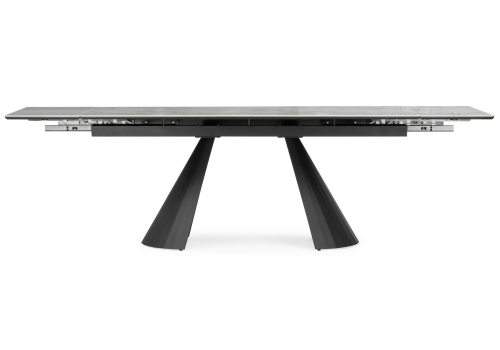 фото керамический стол 180(260)x90 woodville шелтон carla larkin / черный 621513 | 220svet.ru