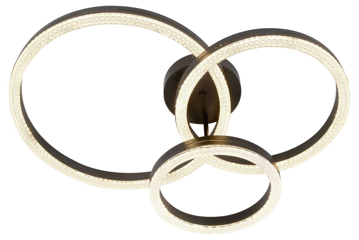 фото светильник потолочный светодиодный эра модерн bloom cll-1-110w 3k-6k rc bk с ду черный б0069754 | 220svet.ru