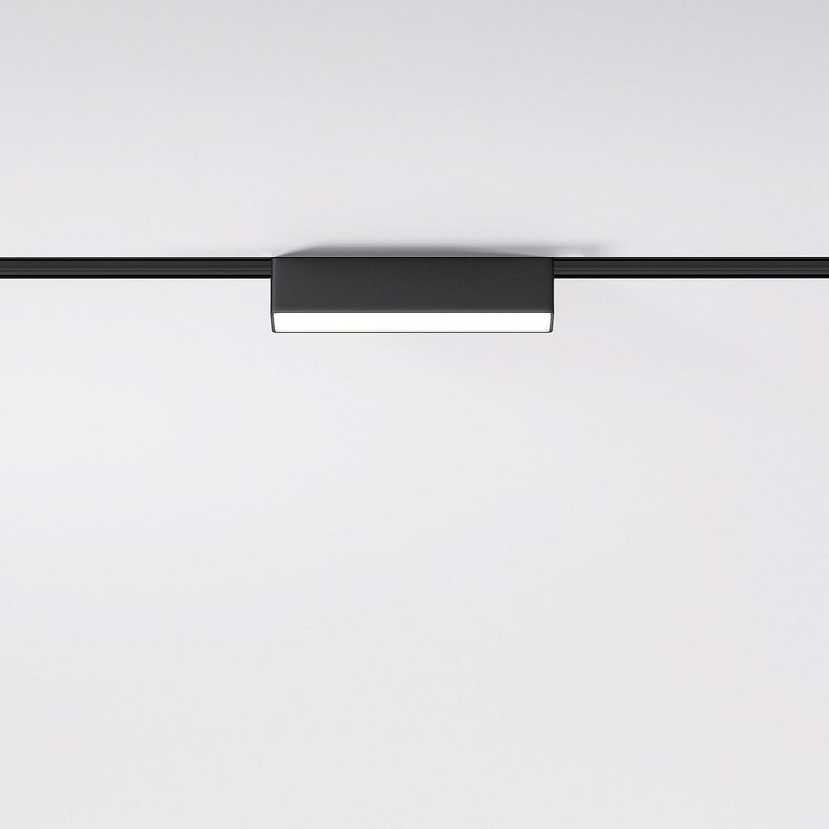 фото трековый магнитный светодиодный светильник elektrostandard vision 85087/01 черный a063691 | 220svet.ru