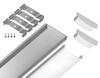 Миниатюра фото профиль накладной для светодиодной лент ambrella illumination gp1500al | 220svet.ru
