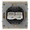 Миниатюра фото розетка эра arktik 16-3108-04 информационная двойная 2xrj45 шампань б0070487 | 220svet.ru