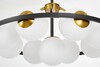 Миниатюра фото подвесная люстра lumina deco donzano ldp 8034-9 bk+wt | 220svet.ru