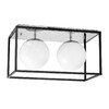 Миниатюра фото потолочная люстра lumina deco maldini ldc 8060-2 chr+bk | 220svet.ru