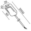 Миниатюра фото ввод питания maytoni technical radity tra084b-12w-200 | 220svet.ru