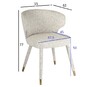 Миниатюра фото стул обеденный шенилл белый garda decor 30c-13780 | 220svet.ru