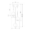 Миниатюра фото подвесная светодиодная люстра eurosvet 50258/3 led дымчатый/бирюзовый | 220svet.ru
