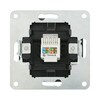 Миниатюра фото розетка lk studio компьютерная rj-45 кат. 5е с накладкой (серебристый металлик) lk80 846103-1 | 220svet.ru