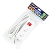 Миниатюра фото удлинитель uniel ultra 2гн х 3м б/з s-cu2-3b white ul-00009992 | 220svet.ru