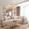 Миниатюра фото подвесная люстра crystal lux silvestro sp12 amber | 220svet.ru