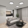 Миниатюра фото потолочный светодиодный светильник denkirs thin dk6522-bk | 220svet.ru