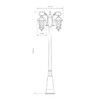 Миниатюра фото садово-парковый светильник elektrostandard virgo f/2 капучино a031925 | 220svet.ru
